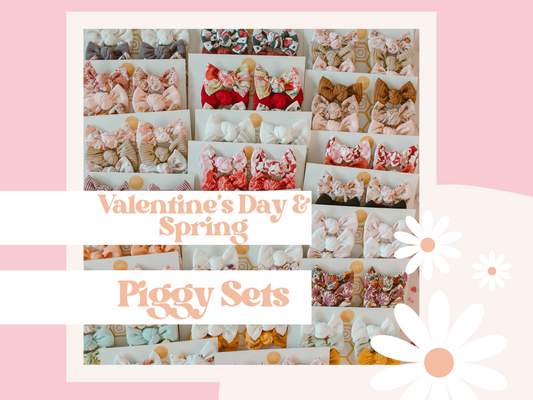 Valentine's Day and Spring Piggy Sets