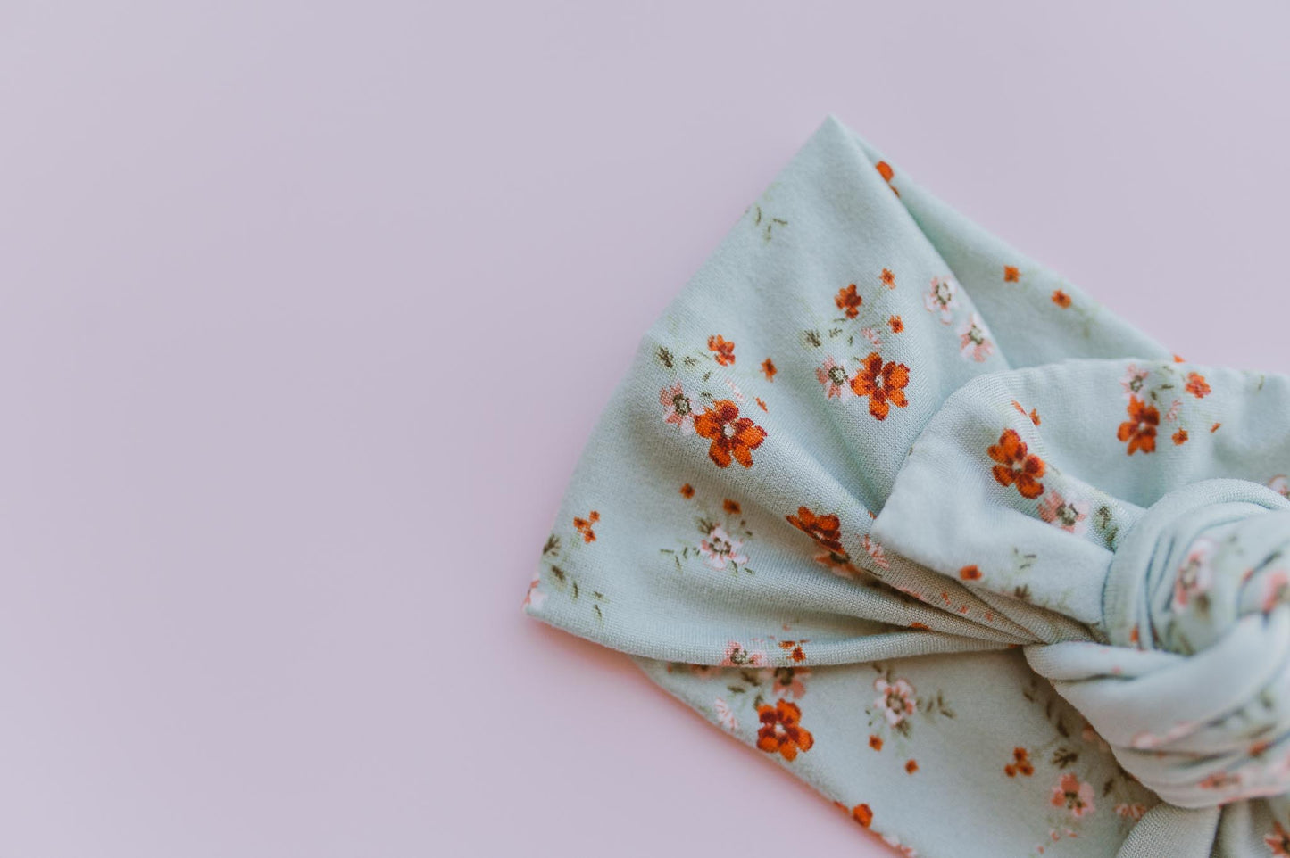 Blue and Red Floral Spring Headwrap Bow for Baby