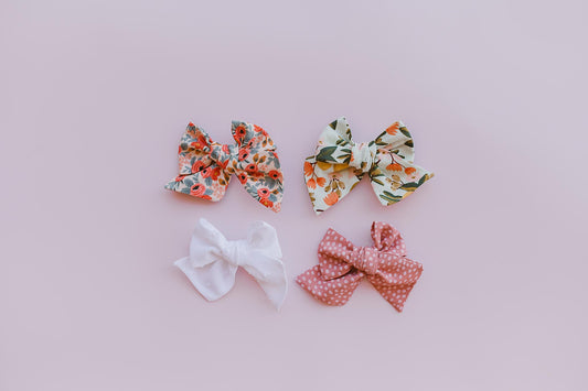 Spring Pinwheel Bows on Nylon or Clips