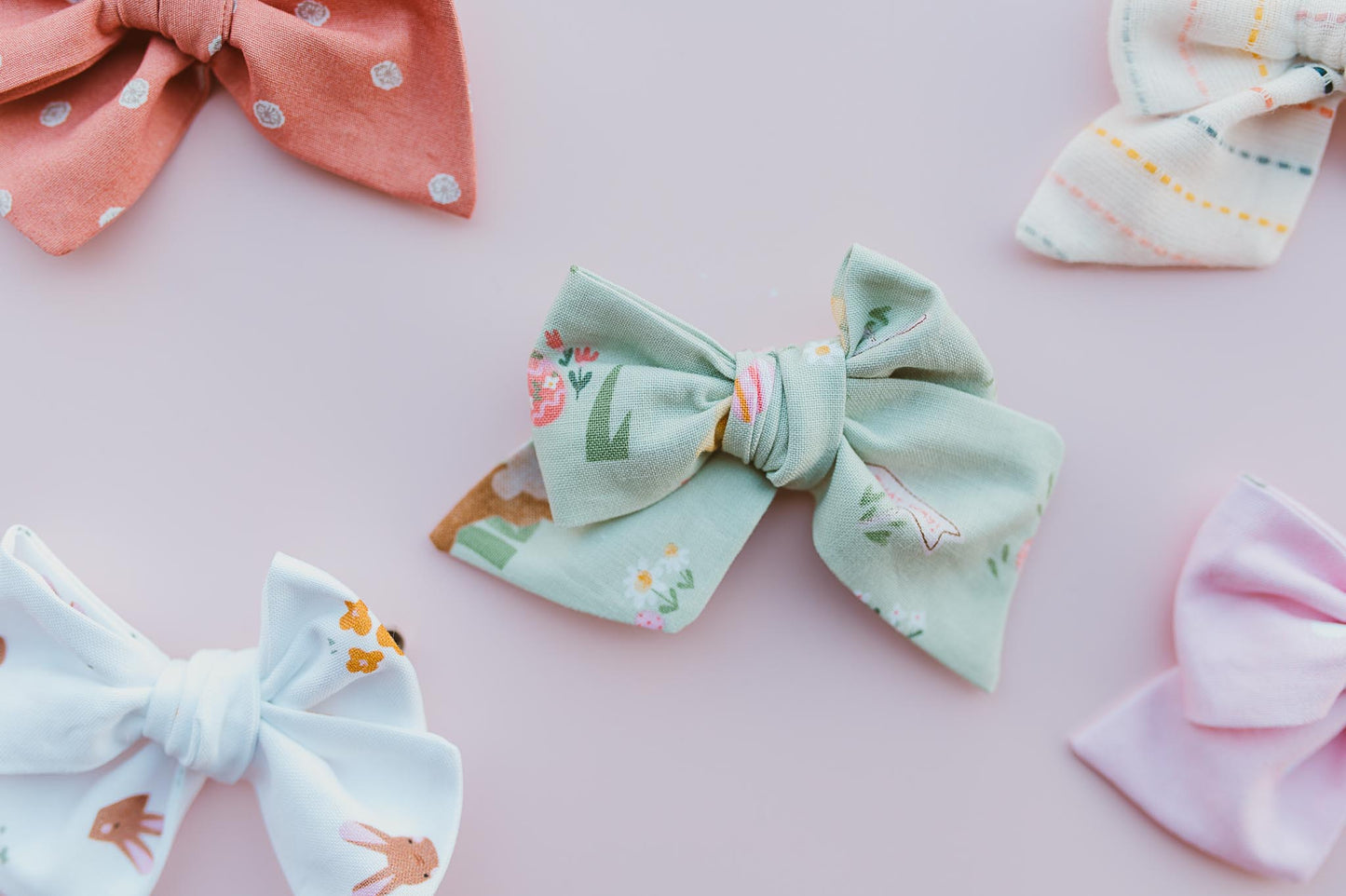 Easter Pinwheel Bows on Nylon or Clip