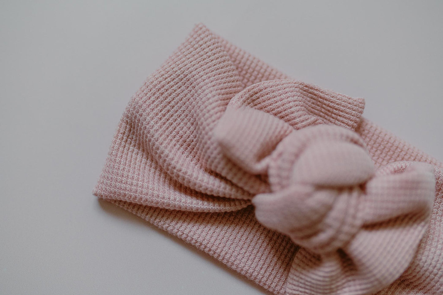 Light Pink Waffle Headwrap for Baby