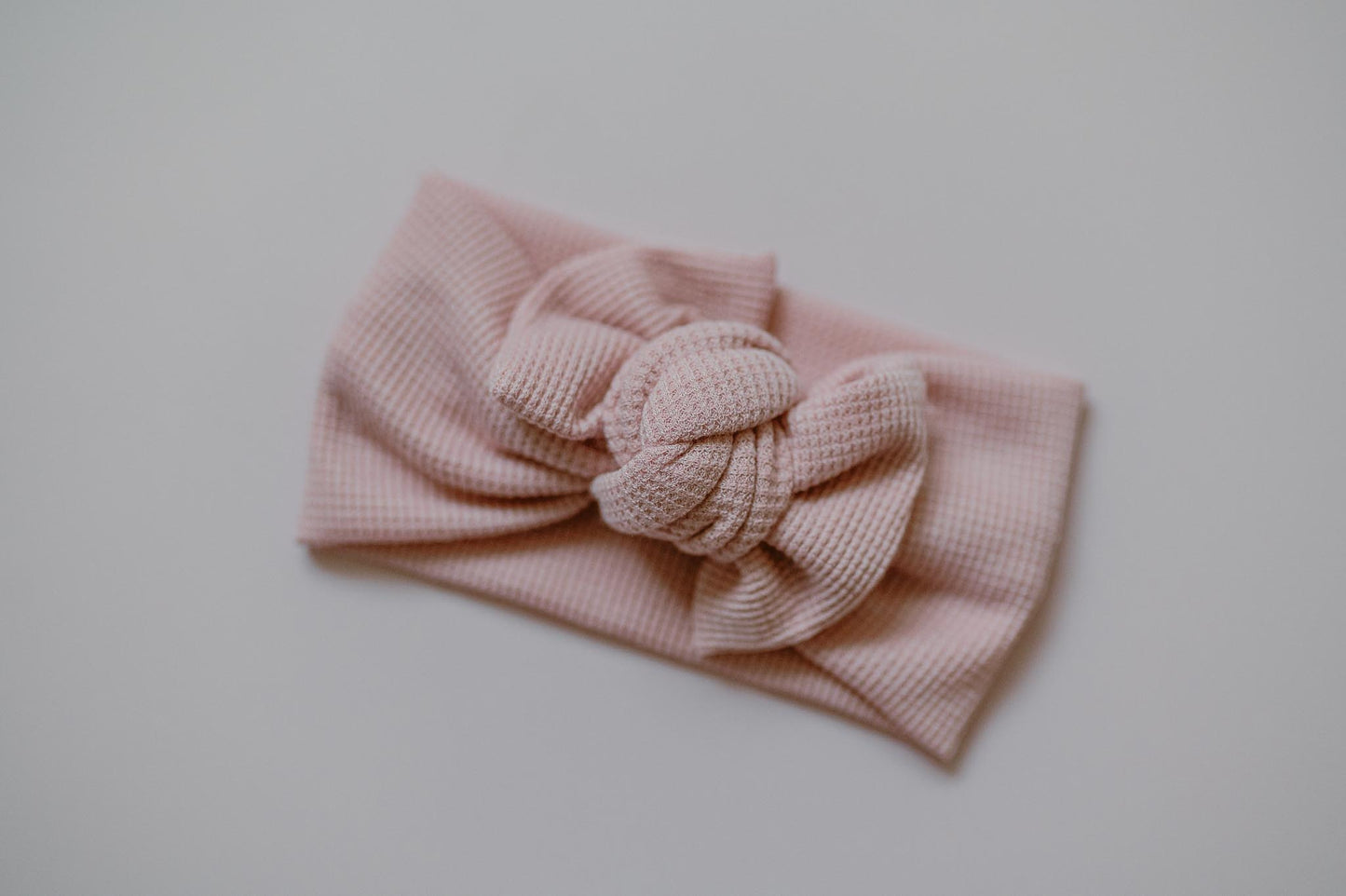 Light Pink Waffle Headwrap for Baby