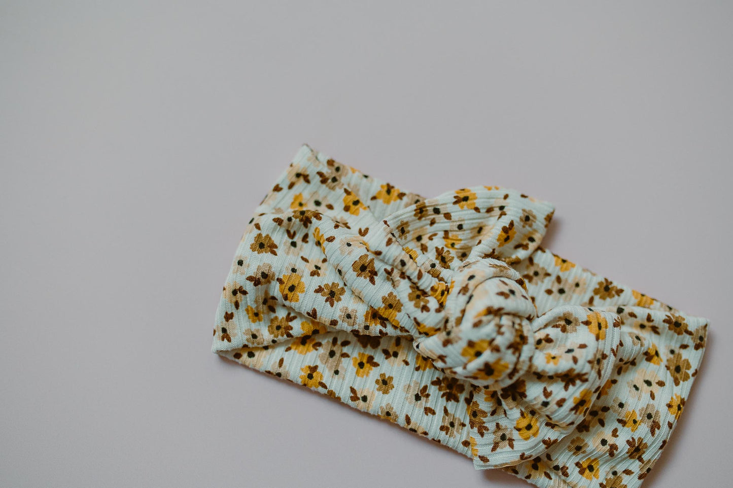 Neutral Daisies Headwrap for Baby