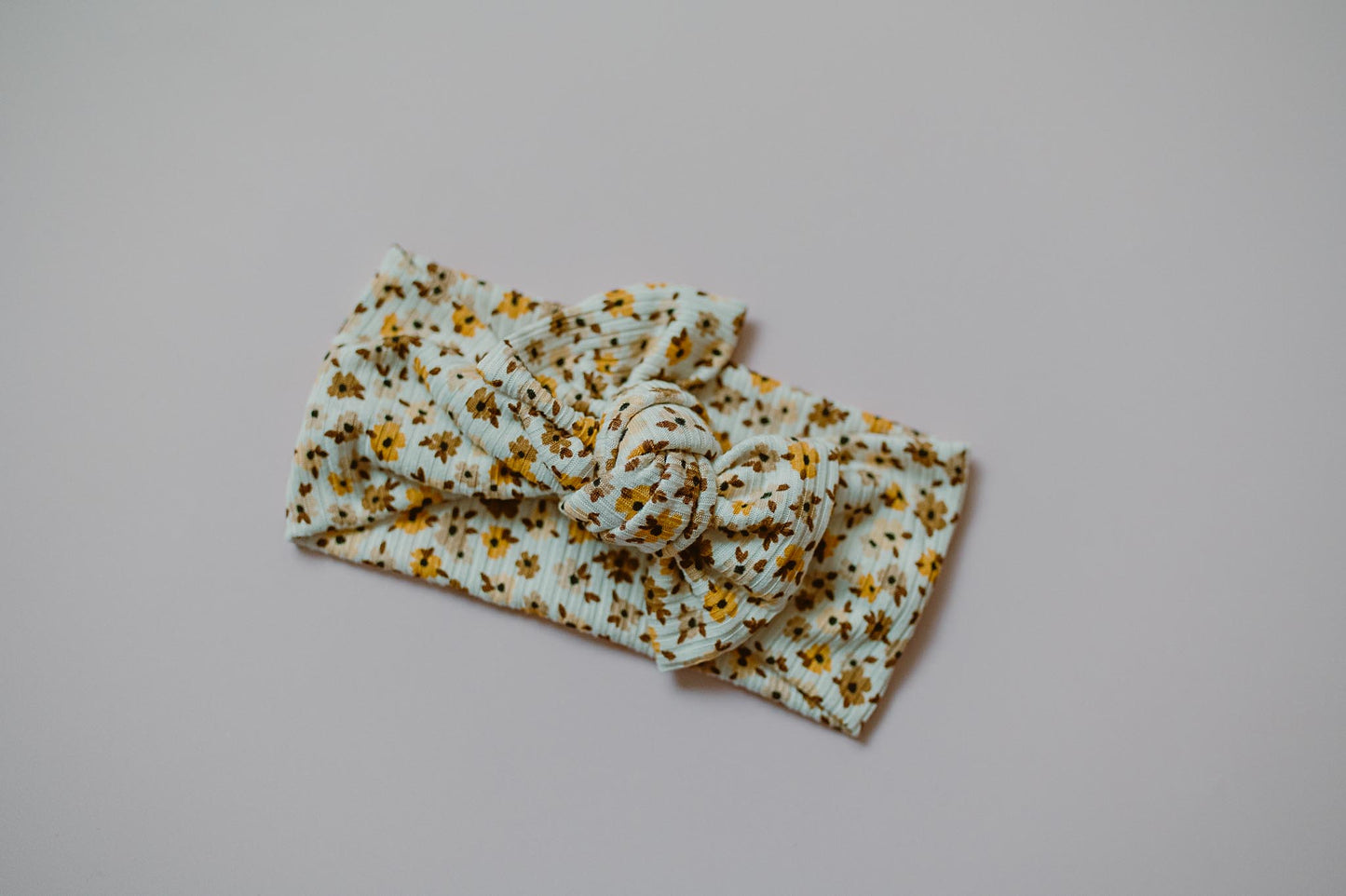 Neutral Daisies Headwrap for Baby