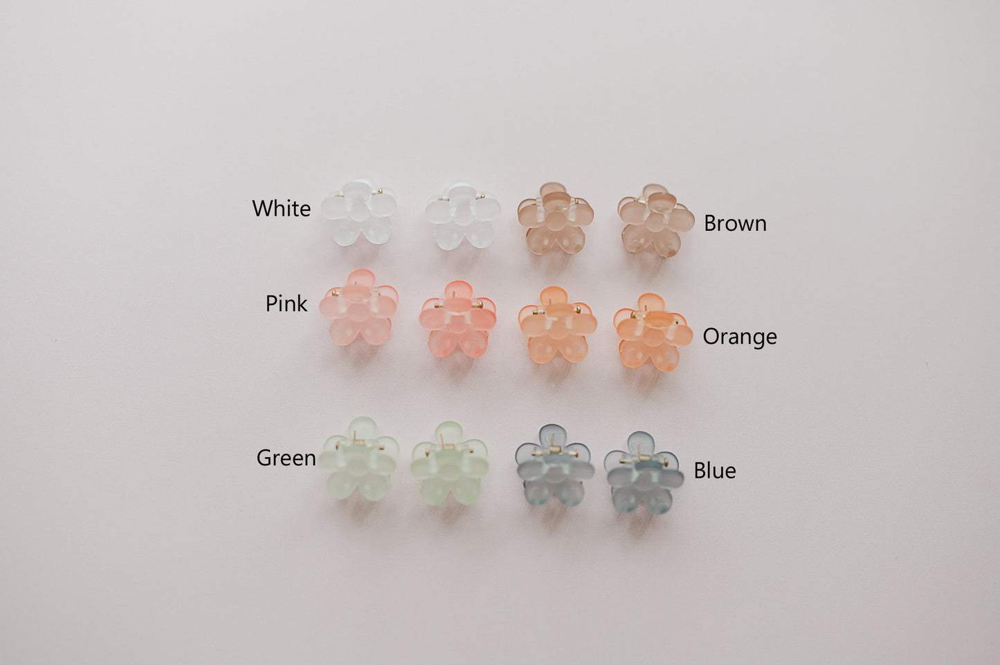 Mini Flower Clips  (Set of 2)